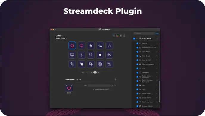 Lumia Stream streamdeck plugin